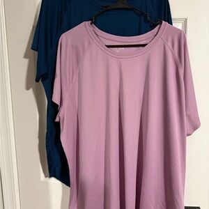 Tek Gear dry tek short sleeve tee - Innocent Lilac & Blue Crayon - size 2x
